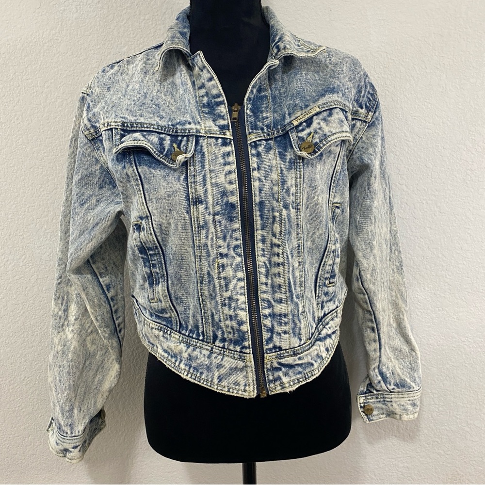 Vintage Acid Washed Traffic Jean‎ Jacket, 80s